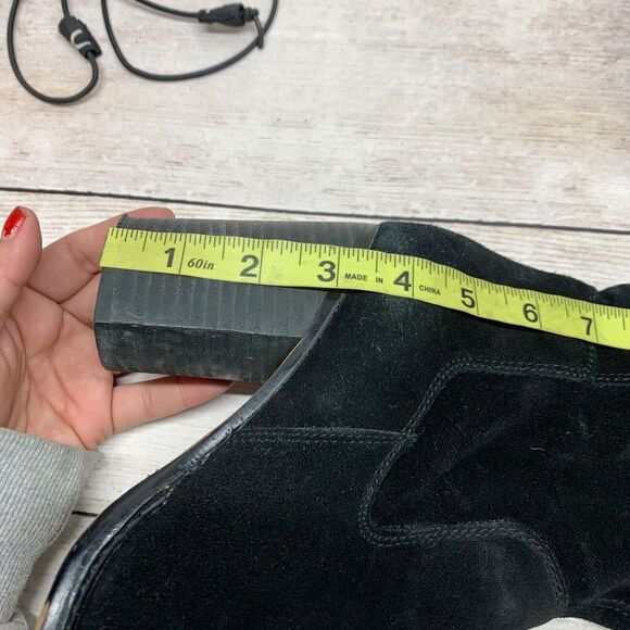 KDB SUEDE BOOTS OVER THE KNEE ANTHROPOLOGIE LOGAN BLACK 10 HEELS - Picture 15 of 16